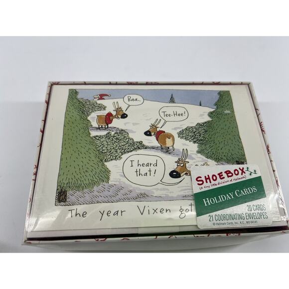 Vintage Shoebox Christmas Cards 20 Greeting Cards & 21 Envelopes 90s 3 Boxes New - Picture 4 of 7